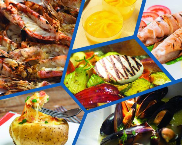 Μενού Νο 3 Ψαροταβέρνας Island Basket στην Αρτέμιδα - Σαλάτα, Ορεκτικά, Γαρίδες Ψητές & Καλαμάρι Ψητό, Γλυκό ή Παγωτό